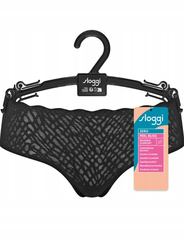 SLOGGI FIGI BEZSZWOWE HIPSTER ZERO FEEL BLISS CZARNY M / 38
