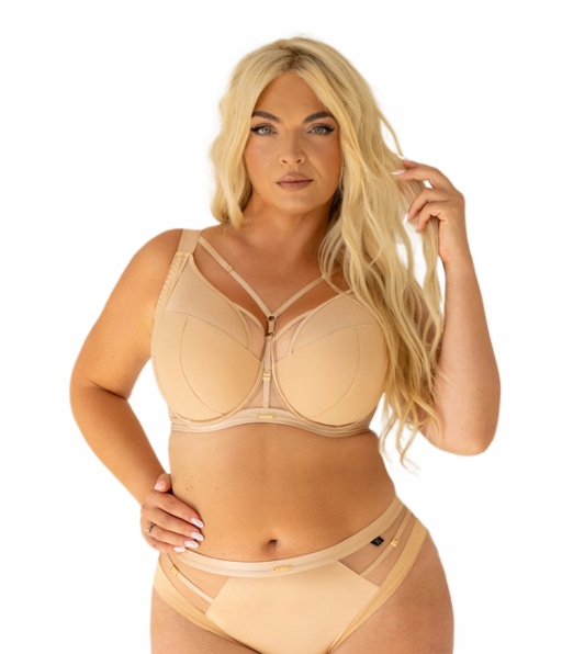 KRISLINE BIUSTONOSZ SOFT FULL CUP BEŻ SIMPLE DARKBEIGE 95L