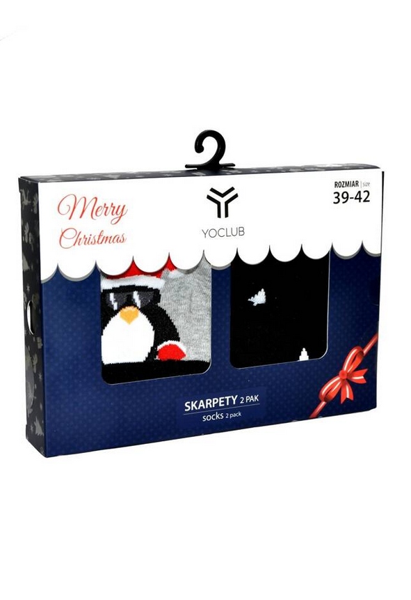 YOCLUB SKARPETY MĘSKIE ŚWIĄTECZNE 2PACK SKA-X042F ROZMIAR 43-46