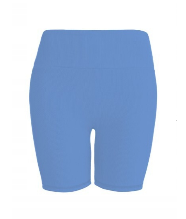 SELF SZORTY LEGGINSY DAMSKIE KRÓTKIE FLEXY SPORTOWE KĄPIELOWE BLUE