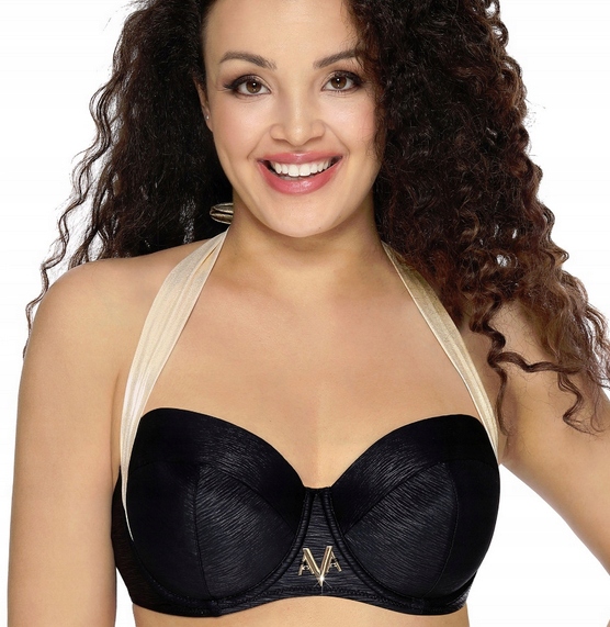 AVA BIUSTONOSZ KĄPIELOWY BARDOTKA PUSH-UP SK 148 CZARNY 65D 36D