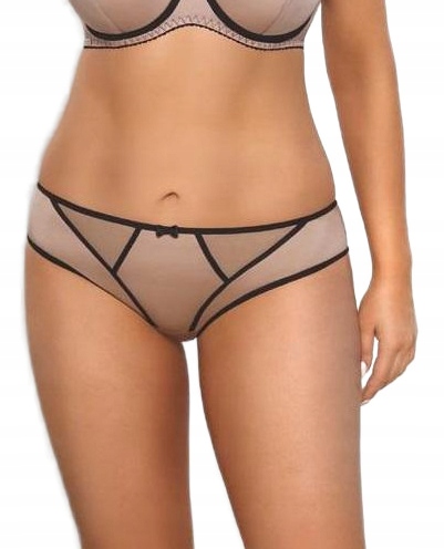AVA FIGI DAMSKIE STRINGI CZARNY BEŻ BOLD 1617/S XL/42