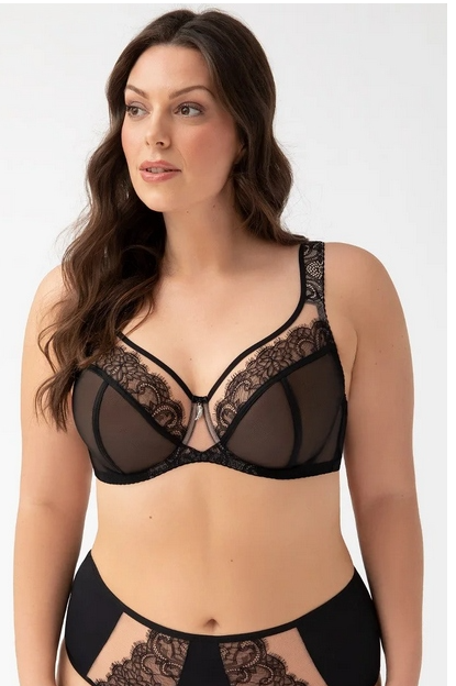 GORSENIA BIUSTONOSZ SOFT SZEROKIE RAMIĄCZKA K740 LAUREN CZARNY