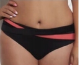 KRISLINE FIGI KĄPIELOWE BREFS BIKINI LAGUNA CZARNE ORANGE POMARAŃCZ L 40/42