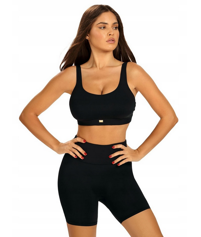 SELF KOSTIUM KĄPIELOWY TOP SPORTOWY LUXURY 15 SZORTY CZARNY