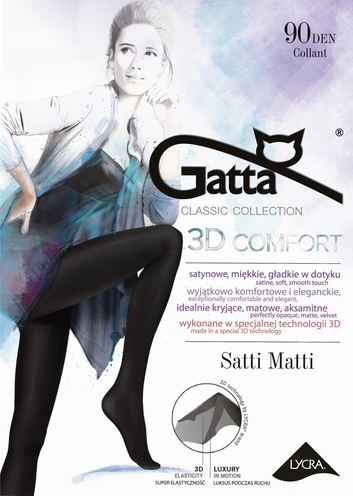 GATTA RAJSTOPY SATTI MATTI CZARNE 90DEN 3/M