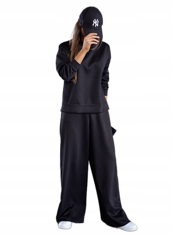 MOON DRES DAMSKI KOMPLET WISKOZOWY CZARNY 821111 L / XL