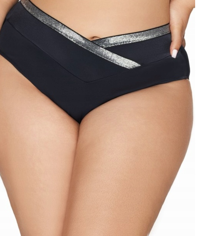 AVA FIGI KĄPIELOWE BRIEFS MAJTKI SF 224/15 CZARNY SREBRNY