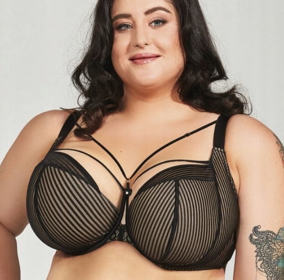 KRISLINE MIRACLE BIUSTONOSZ SEMI SOFT PÓŁUSZTYWNIANY CZARNY