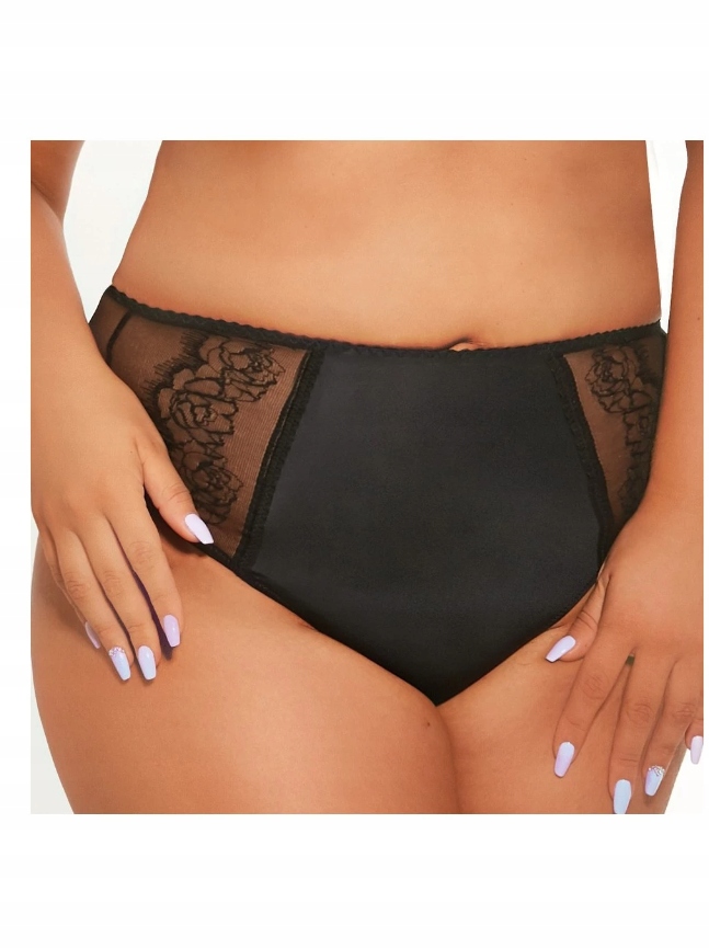 KRISLINE FIGI STRINGI HIGHWAIST VERONICA BLACK CZARNE M 38/40