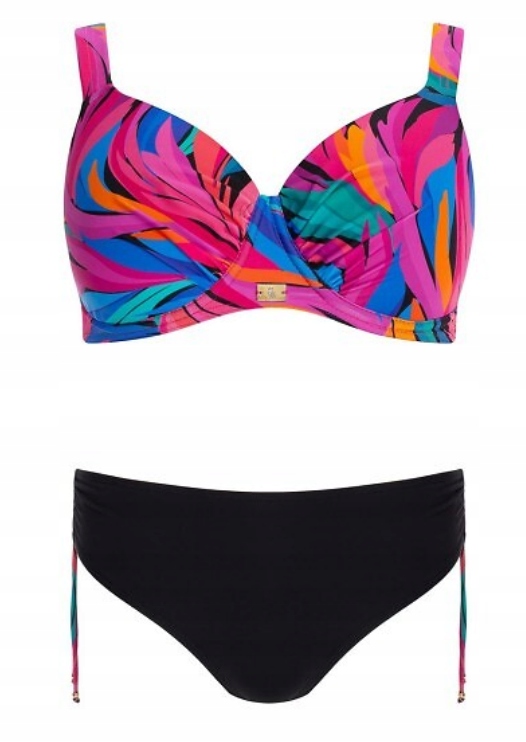 SELF KOSTIUM KĄPIELOWY KOMPLET MARMARIS 9 937 CZARNY MULTICOLOR 48C/95C 4XL