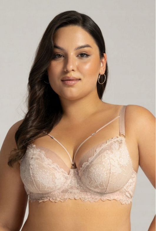 AVA BIUSTONOSZ 2154 SEMI SOFT SHIMMER PUDROWY RÓŻ BEŻOWY
