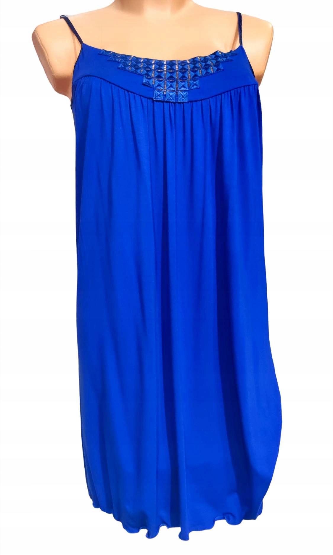 VANILLA&OH!ZUZA KOSZULA NOCNA RAMIĄCZKO 2937 WISKOZA COBALT S 36