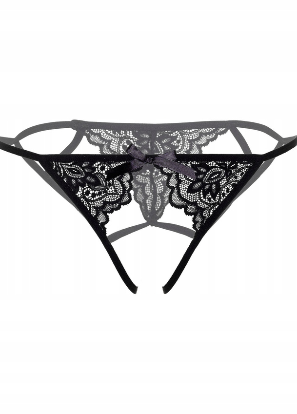 DARING INTIMATES STRINGI DAMSKIE Z OTWARTYM KROKIEM 76025 CZARNE S / M