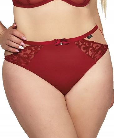 KRISLINE FIGI WYSOKIE CLARISA RUBYRED BRIEFSHIGHWAIST CZERWONY S 36/38