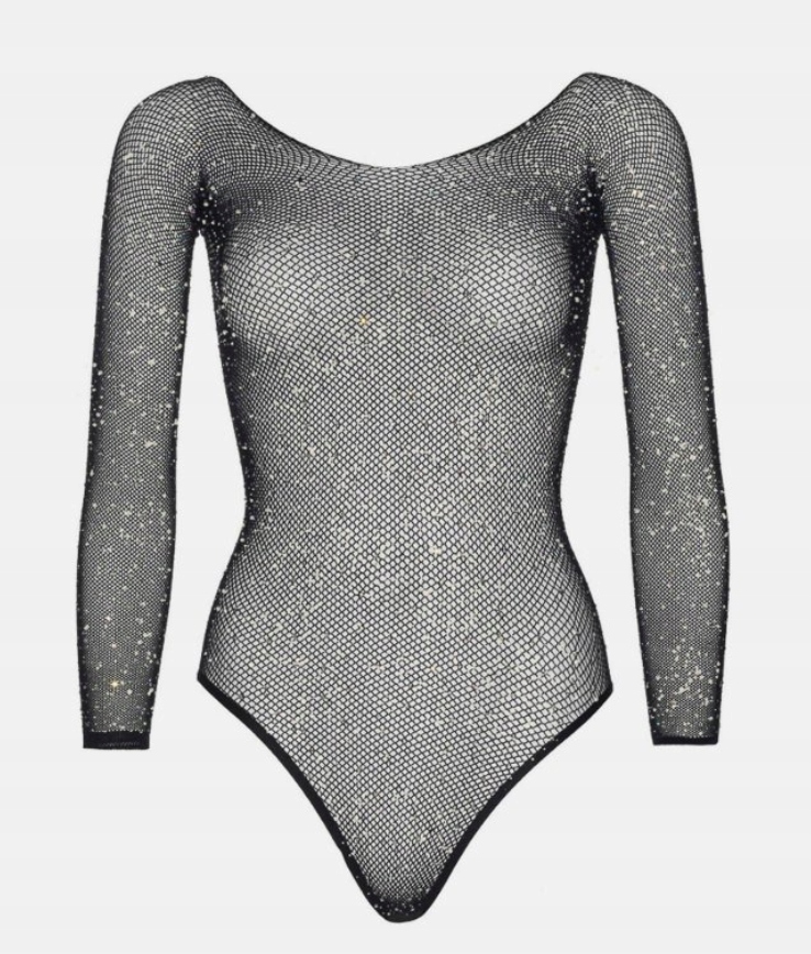 LEG AVENUE BODY Z KRYSZTAŁKAMI 89231X CZARNE XL/2XL