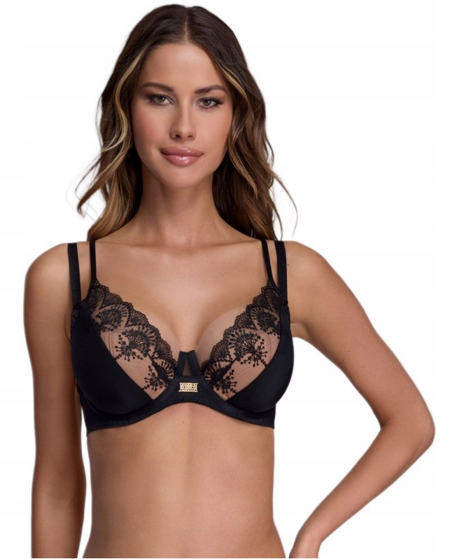 AVA 2198 BIUSTONOSZ PÓŁUSZTYWNIANY SEMI SOFT CZARNY