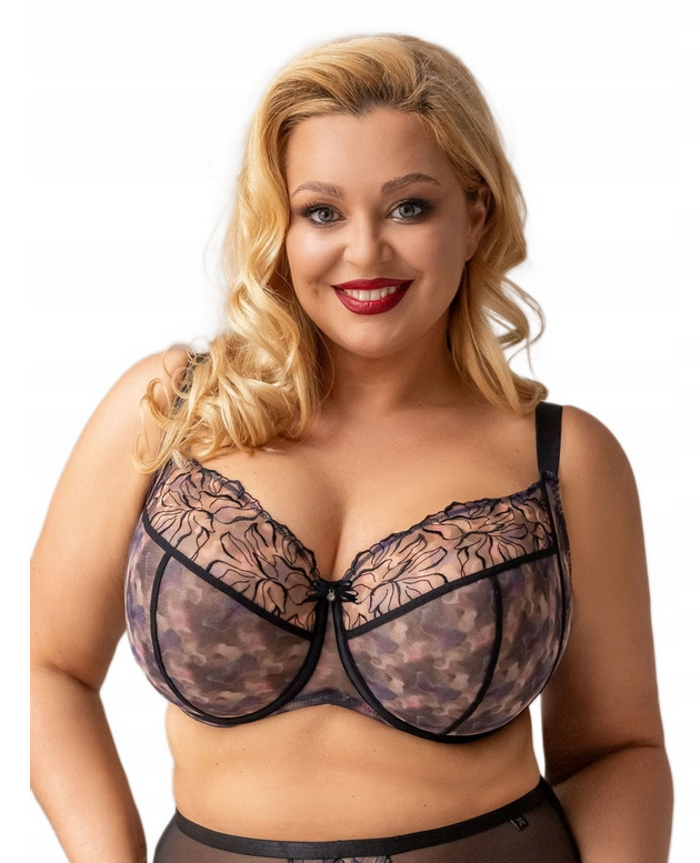 KRISLINE BIUSTONOSZ SOFT FULL CUP BLACK BLURRY