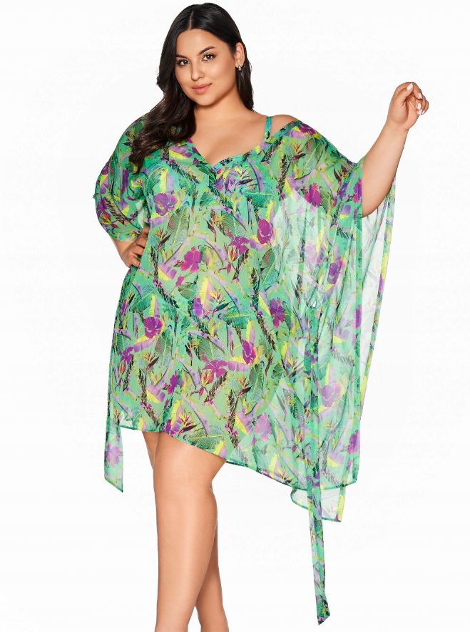 AVA NARZUTKA SWIMWEAR PAREO 029 VIBRANT GREEN ONE SIZE / UNIWERSALNY