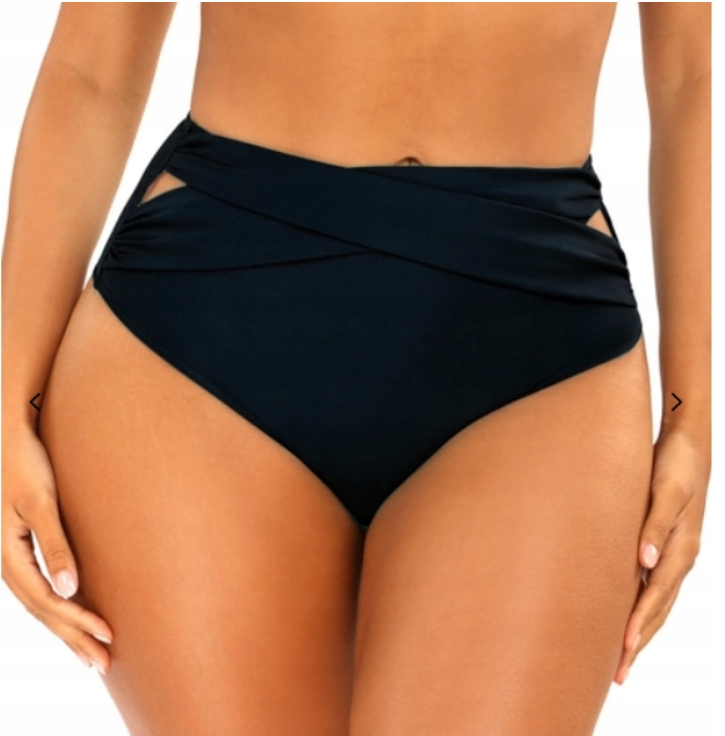 SELF FIGI BRIEFS MAJTKI KĄPIELOWE WYSOKIE LADY 10 CZARNE