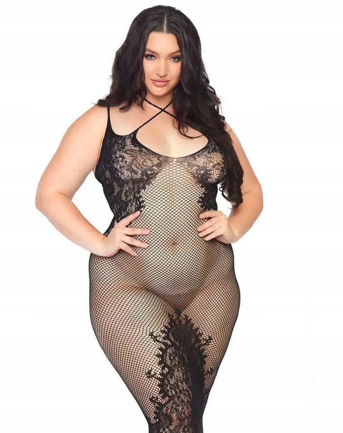 LEG AVENUE SUKIENKA DOPASOWANA DŁUGA SEKSOWNA 86064Q CZARNA UNIWERSALNY