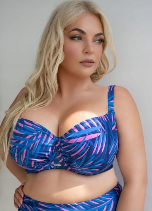 KRISLINE BIUSTONOSZ KĄPIELOWY HAWAI MIĘKKI/SOFT ROMA BLUE PINK