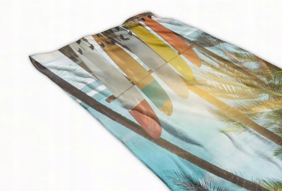 COTTON WORDL RĘCZNIK PLAŻOWY MIKROFIBRA DESKI SURFINGOWE 5 DUŻY 100X180CM