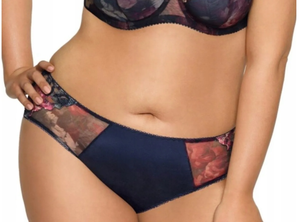 AVA FIGI DAMSKIE BRAZYLIANY 1933/B NAVY FLOWERS
