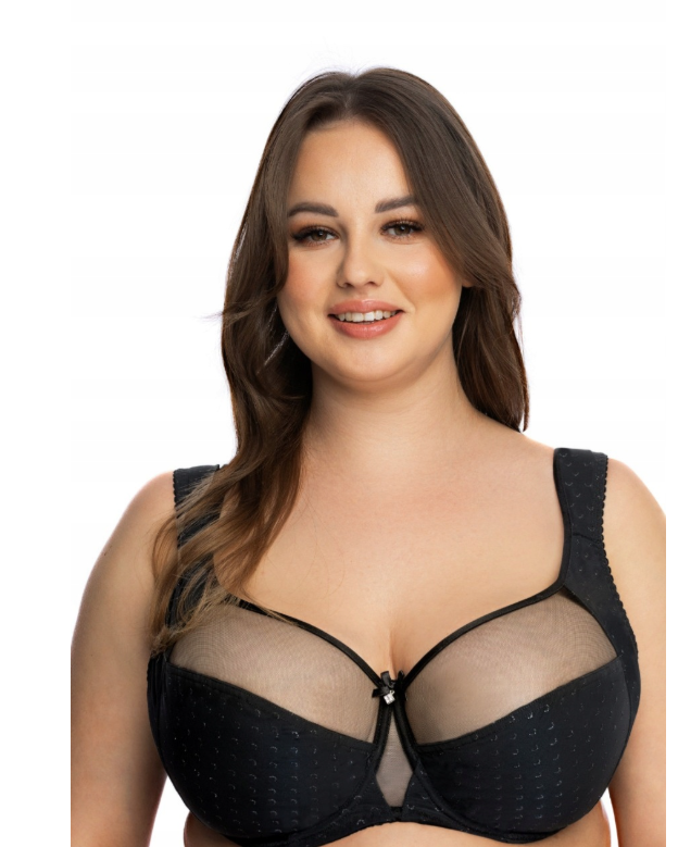 GAIA BIUSTONOSZ HARMONIA SOFT MAXI SZEROKIE RAMIĄCZKA 1142 CZARNY