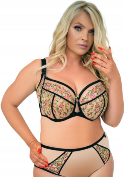 KRISLINE BIUSTONOSZ DAISY BEIGE/ BEŻOWY/CZARNY SOFT FULL CUP 80K