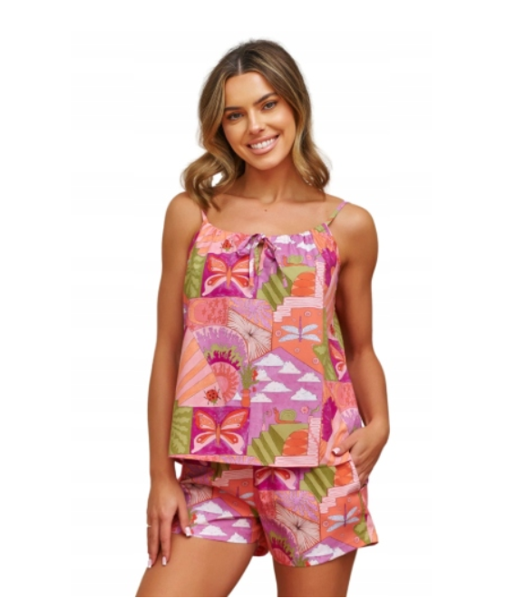 DOCTOR NAP PIŻAMA DAMSKIA BAWEŁNA 7428 HAWAII KOLOROWA