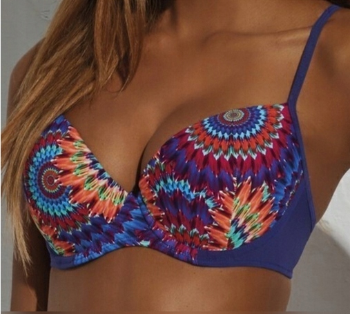 KRISLINE BIUSTONOSZ KĄPIELOWY BRASSIERE KALEJDOSKOP PUSH-UP 65C / 36C