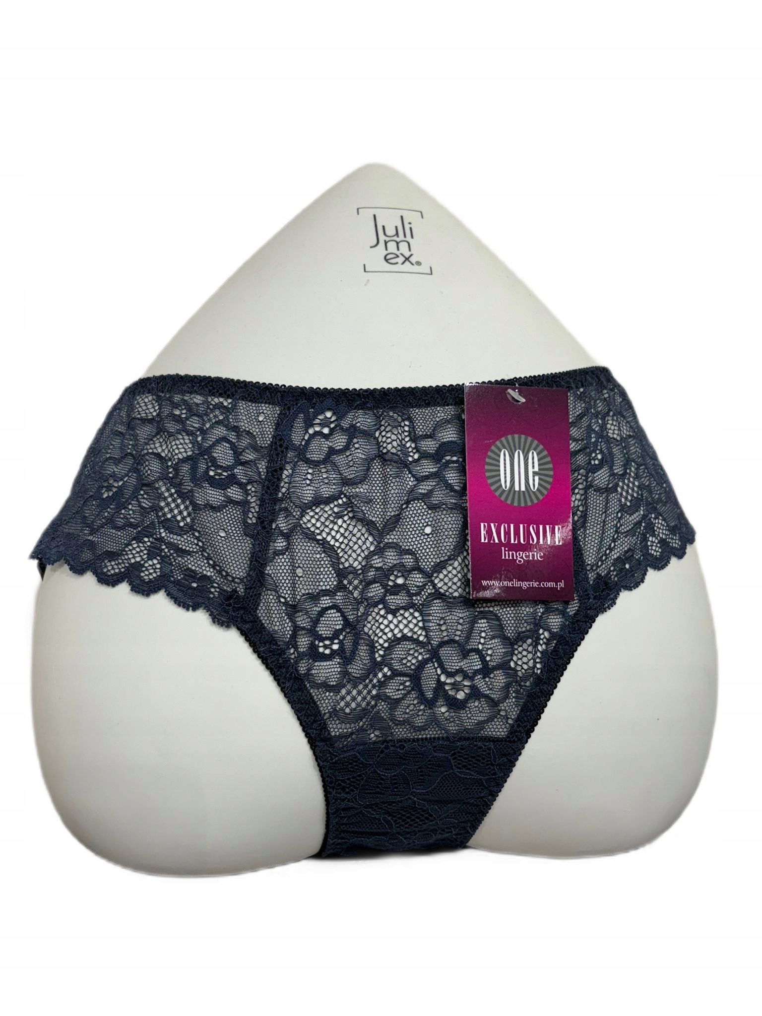ONE LINGERIE FIGI DAMSKIE KORONKOWE ELENA JEANS GRANATOWE