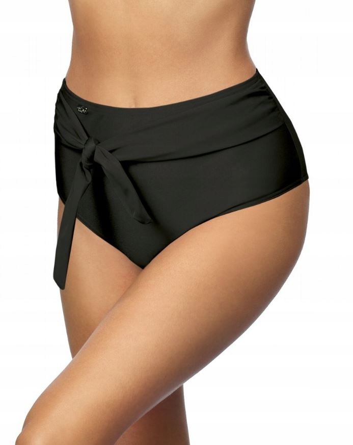 SELF FIGI BRIEFS MAJTKI KĄPIELOWE WYSOKIE LADY 7 CZARNE Z WIĄZANIEM 42 XL