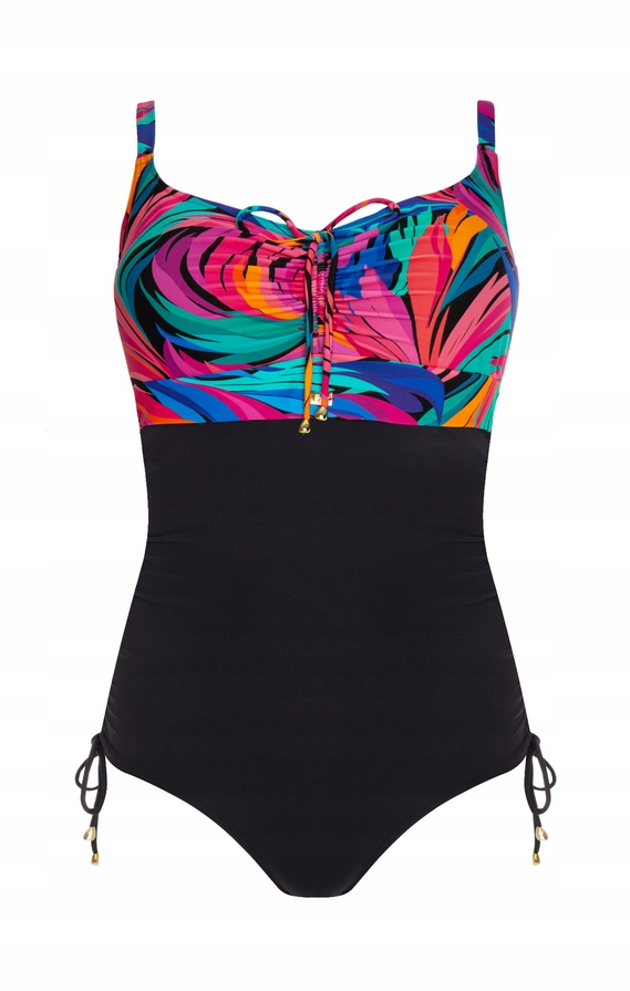 SELF KOSTIUM KĄPIELOWY JEDNOCZĘŚCIOWY MARMARIS 12 MULTI CZARNY 50C 100C 5XL