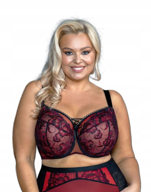 KRISLINE BIUSTONOSZ SOFT FULL CUP CABARET BLACKRED