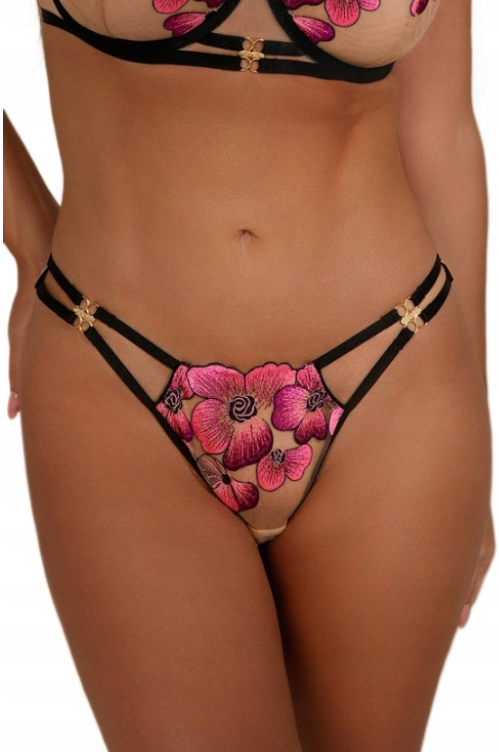 KINGA FIGI DAMSKIE STRINGI DESERT BLOOM S-1255/2 RÓŻ