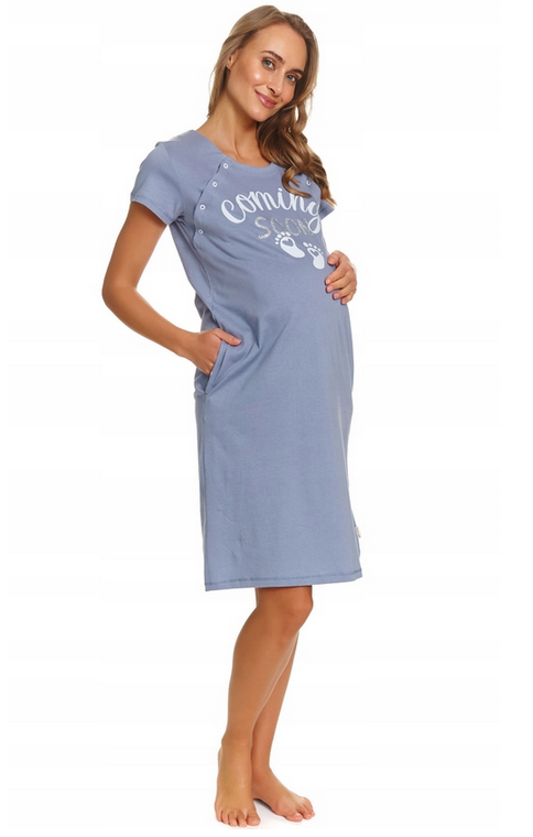 DOCTOR NAP KOSZULA NOCNA DO KARMIENIA TCB 7459 SKY BLUE