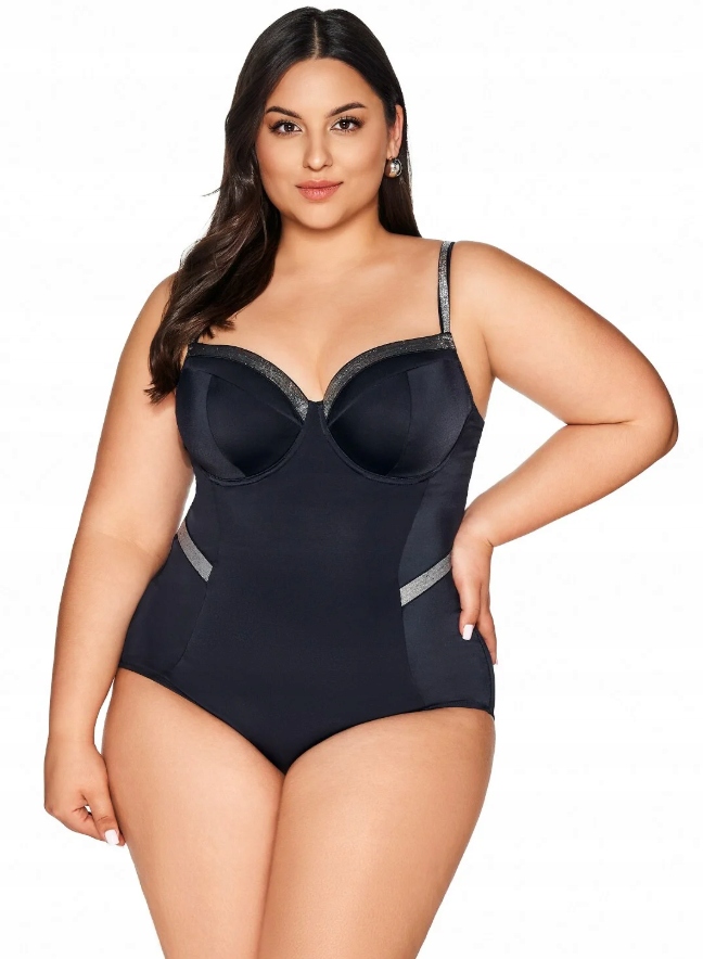 AVA KOSTIUM KĄPIELOWY JEDNOCZĘŚCIOWY SKJ-63 BLACK MAXI 105E / 52