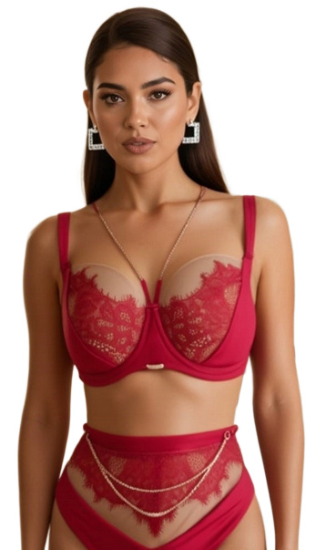 NOVIKA BIUSTONOSZ PUSH-UP HARPER ROUGE N01 CZERWONY