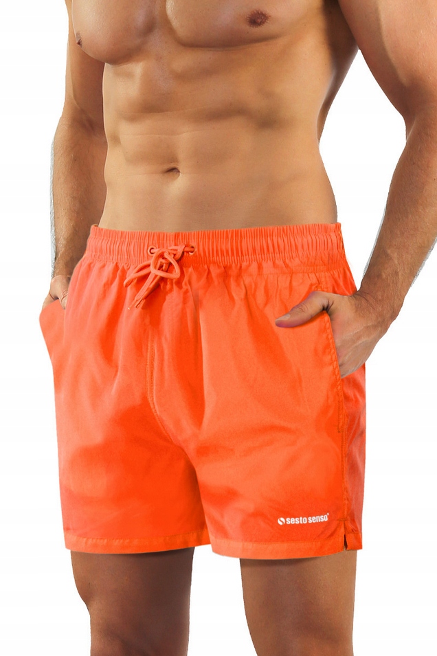 SESTO SENSO SZORTY PLAŻOWE SPODENKI KĄPIELOWE MĘSKIE KM0584 ORANGE 2XL