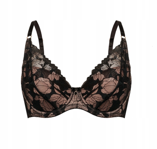 MEFEMI NIPPLEX BIUSTONOSZ USZTYWNIANY PUSH-UP CZARNY/BEŻ HANNA 70C