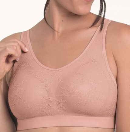 ANITA BIUSTONOSZ BRALETTE AMAZONKA ESSENTIAL LACE 4700X PUDROWY RÓŻ XXL/44