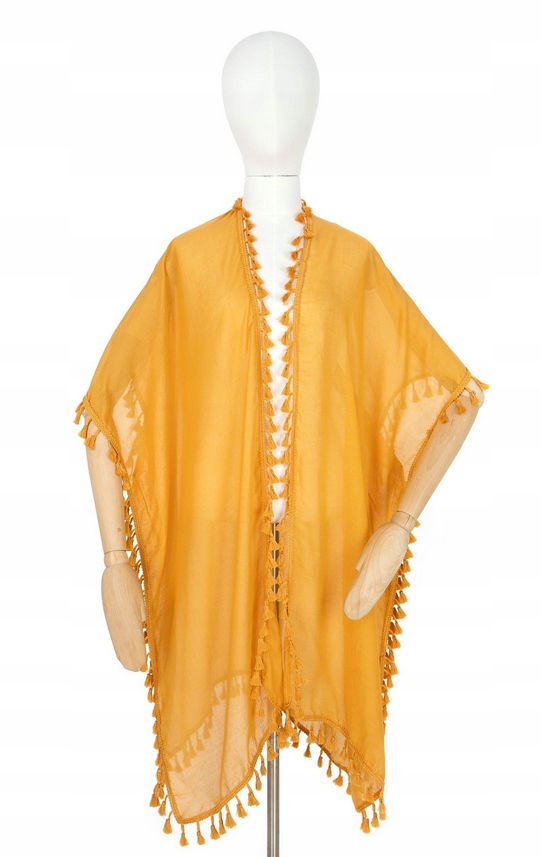 ART OF POLO PAREO NARZUTKA PLAŻOWA SZ23181 MUSTARDOWY ONE SIZE