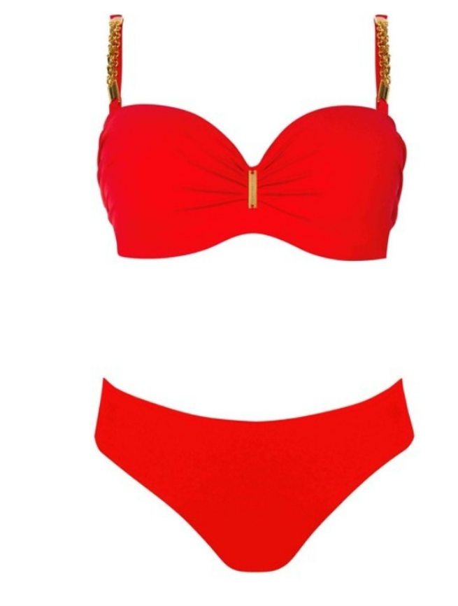 SELF KOSTIUM KĄPIELOWY KOMPLET LUXELLE 1 S730 CZERWONY RED