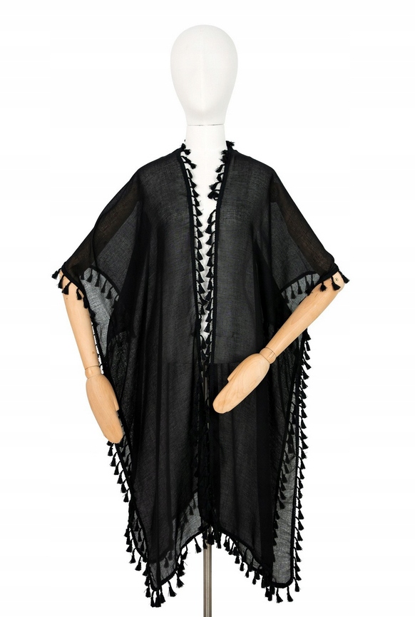 ART OF POLO PAREO NARZUTKA PLAŻOWA SZ23181 CZARNY ONE SIZE