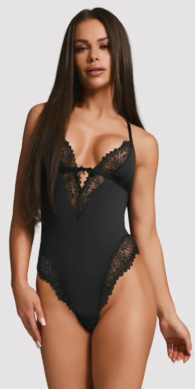 OBSESSIVE BODY SPARKLY NIGHT TEDDY CZARNE