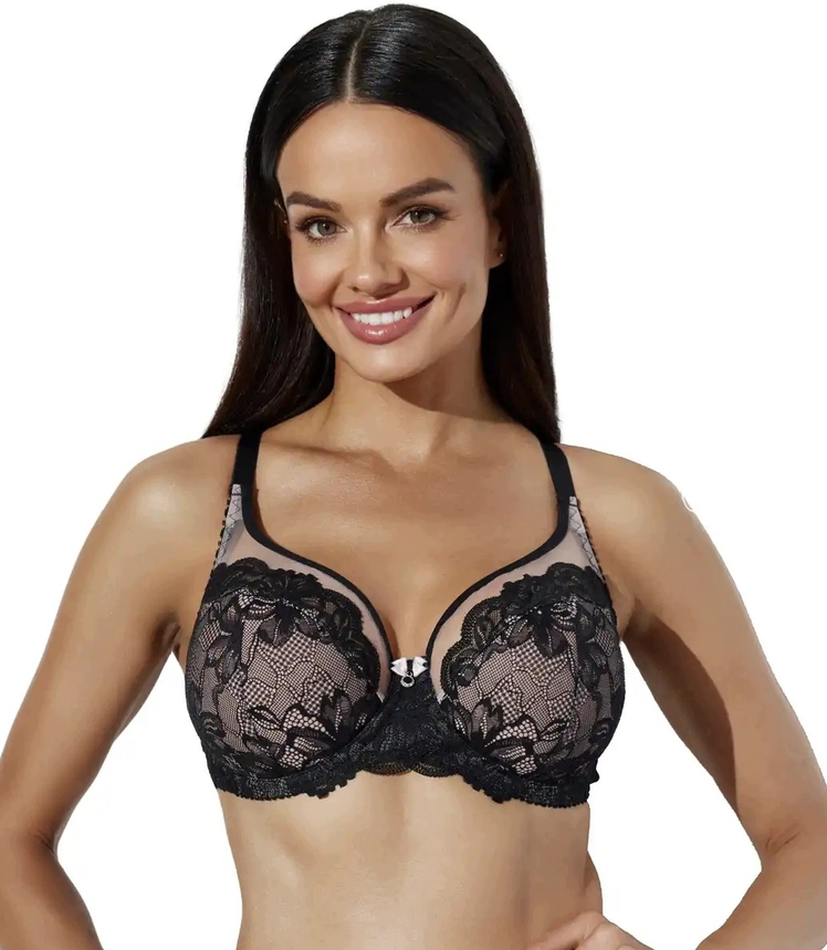 AVA BIUSTONOSZ 2297 CZARNY SEMI SOFT PÓŁUSZTYWNIANY